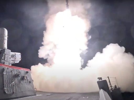 New videos capture US Navy warship firing interceptors to fend off Iranian ballistic missiles launched at Israel