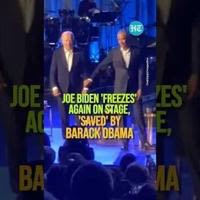 Barack Obama Guides Joe Biden Off Stage As He Freezes Up At Fundraiser Event Watch