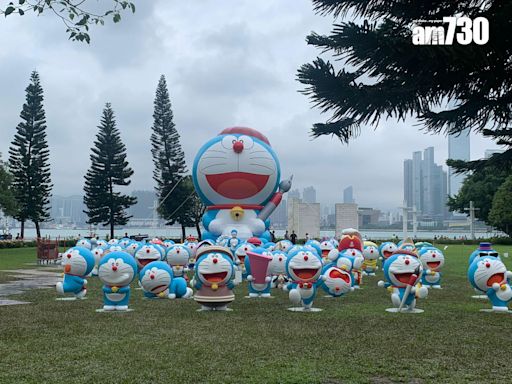 多啦A夢展覽在中山公園快閃 觀眾可留意今晚多啦A夢無人機表演惡劣天氣安排