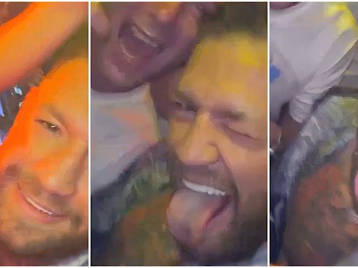 Conor McGregor can be seen on video partying just six weeks before he's due to fight Michael Chandler at UFC 303