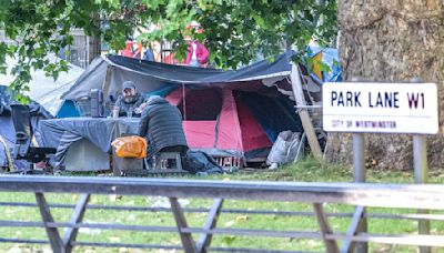 The Park Lane shanty town amid the £40million houses