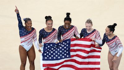 巴黎奧運 拜爾斯帶美國隊奪體操女團金牌 | Simone Biles | 巴黎奧運會 | 大紀元