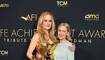 Nicole Kidman Owned the Red Carpet in a Show-Stopping Gold Balenciaga Gown at the AFI Awards