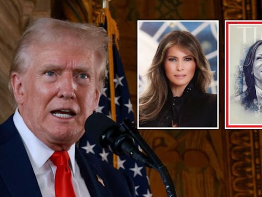 Trump likens 'beautiful' Kamala to Melania and hints he'll flee US if he loses