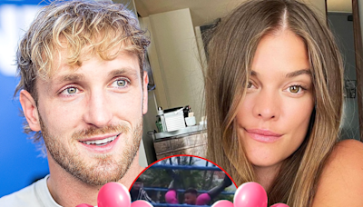 Logan Paul and Nina Agdal Hold Gender Reveal Wrestling Match