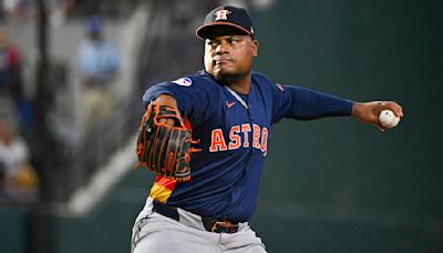 Framber Valdez has no-hitter through 8 innings for Astros against rival Rangers