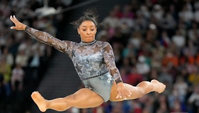 Simone Biles makes her Olympic return in Paris in powerful form