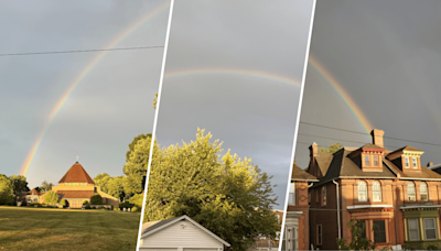 Did you see it? A double rainbow brought some color to the Philadelphia region on Saturday