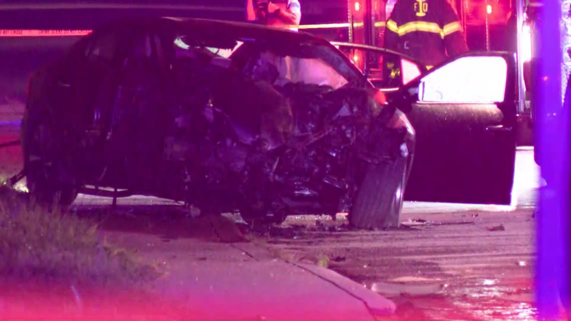 2 hospitalized after crash during police chase on Indy's east side