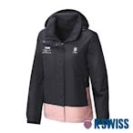 K-SWISS  Reversible Jacket雙面穿防風外套-女-黑/莓粉