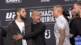 UFC 302 video: Islam Makhachev, Dustin Poirier have intense debate at first faceoff for title fight