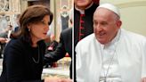 NY Gov. Kathy Hochul meets Pope Francis while attending climate change conference