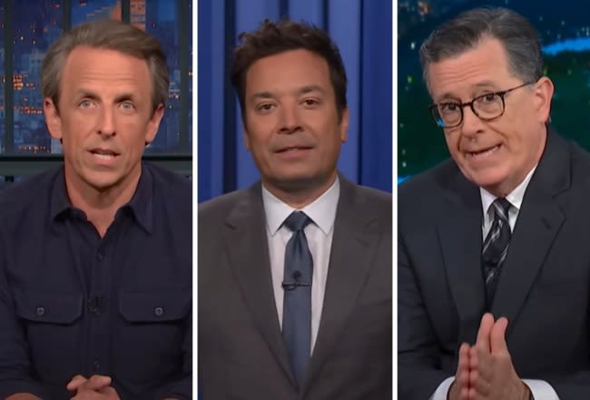 Colbert and Meyers Address Trump Assassination Attempt in Somber Monologues; Fallon Ignores It Entirely