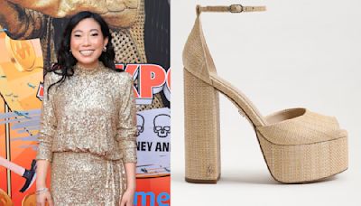 Awkwafina Reaches New Heights in Sam Edelman Kori Platform Sandals for ‘Jackpot’ Premiere