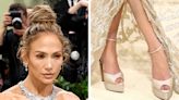 Jennifer Lopez Perfectly Matches Her Andrea Wazen Platform Shoes to Couture Schiaparelli Dress at Met Gala 2024