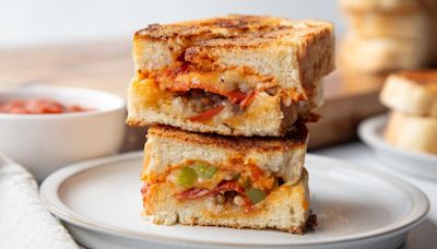 Supreme Pizza Grilled Cheese Recipe