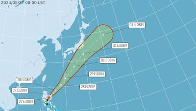 「艾維尼」轉中颱加速移動 最新路徑曝光