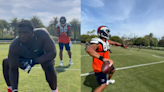 Broncos QB Russell Wilson shares highlights from pre-camp workouts