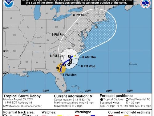 Debby could bring ‘6 or 7 inches of rain’ to some places around Philly by week’s end