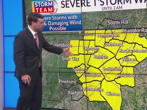 Central NC severe thunderstorm watch extended, more counties added