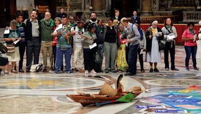 Vandals behead a controversial sculpture of Mary giving birth to Jesus in an Austrian cathedral