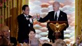 Biden hosts state dinner for Japanese PM, with Clintons and Jeff Bezos among guests