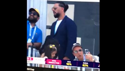 Yuvraj Singh’s awkward selfie moment at T20 World Cup between Ind and USA. Viral video