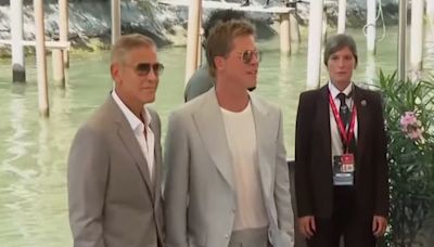 Brad Pitt e George Clooney arrasam em Veneza