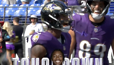 Zay Flowers honored the Ravens’ late Jacoby Jones by doing his famous TD celebration