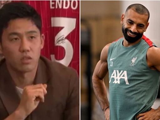 Liverpool transfer plans leaked by Wataru Endo as star gives away Mo Salah plot