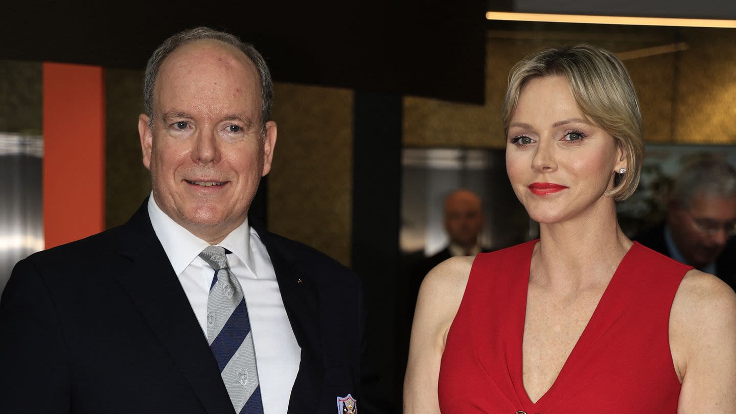 Princess Charlene of Monaco Wore a Bold Red Jumpsuit to an Event Honoring Olympic History