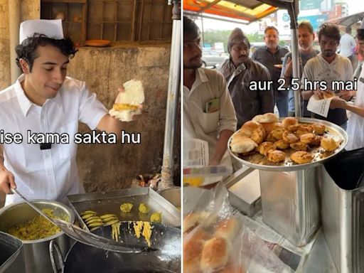 Viral Video: Vlogger Shows Vada-Pav Street Vendor's Monthly Income, Leaves Internet Stunned