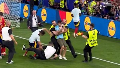 ESP Vs FRA Semi-Final: Fan Invasion Leaves Alvaro Morata Injured At UEFA Euro 2024 - WATCH