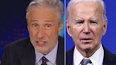 Jon Stewart Has Legendary 1-Word Response To Joe Biden Dropping Out