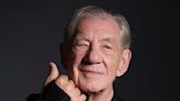 Sir Ian McKellan receives a tidy up after finishing role as Falstaff