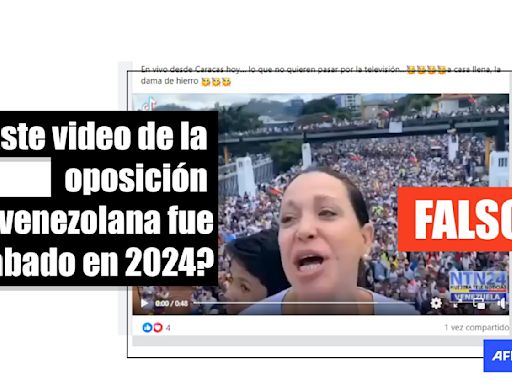 Video atribuido a una marcha de la oposición venezolana en 2024 en realidad se grabó en 2019