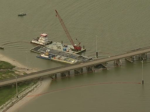 Pelican Island Bridge hit by barge near Galveston; company responds