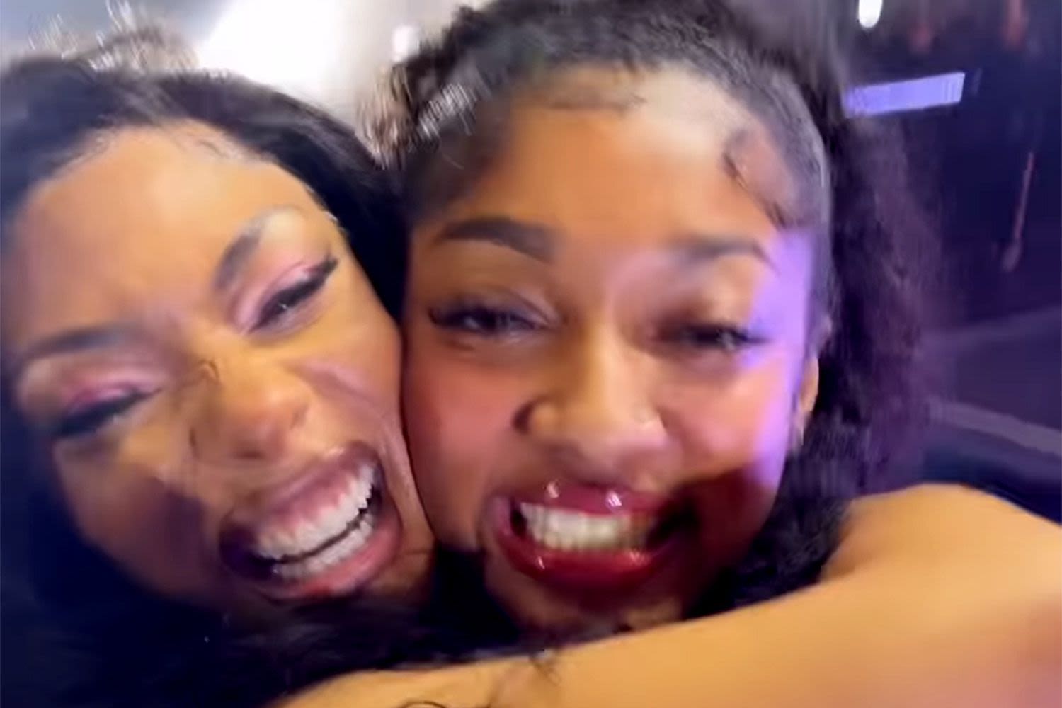 Megan Thee Stallion Surprised by Angel Reese During Headlining Lollapalooza Set: 'What the F---!'