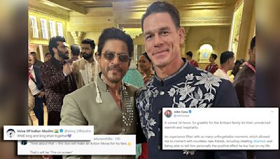 John Cena Breaks The Internet Sharing Pic With ‘Friend’ Shah Rukh Khan; Desi Fans Demand A Bollywood Crossover