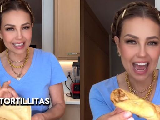 Thalía enseña a sus seguidores a preparar "flautas dietéticas", así le quedaron