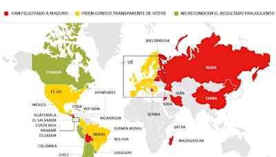 País por país: los gobiernos que no reconocieron el triunfo de Maduro, los que lo felicitaron y los que piden más transparencia