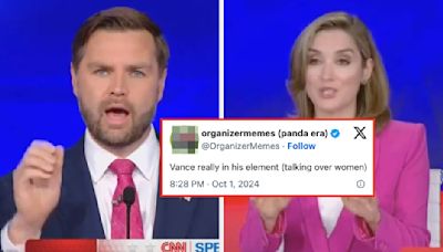 ... Just Oozes Out Of J. D. Vance": People Are Calling Out Vance For Speaking Over The VP Debate's Female Moderators