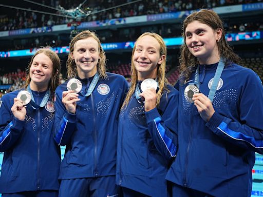 Katie Ledecky makes more Olympic history, but Aussies beat Team USA in 4x200 relay