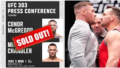 Conor McGregor vs Michael Chandler Dublin press conference sold out in less than 5 minutes