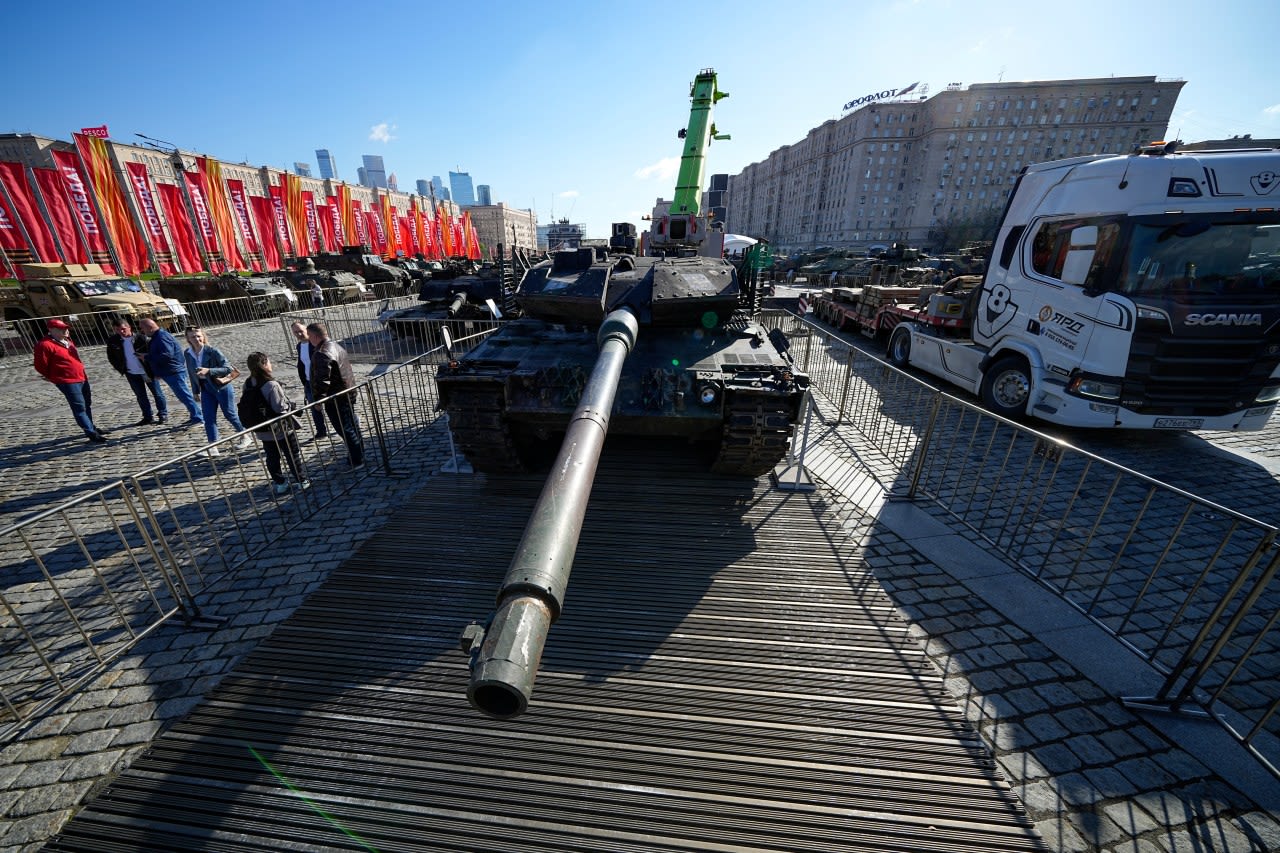 Kremlin parades Western equipment captured from Ukrainian army at Moscow exhibition