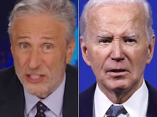 Jon Stewart Has Legendary 1-Word Response To Joe Biden Dropping Out