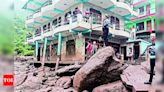 Flash flood hits HP village near Manikaran, houses washed away | Shimla News - Times of India