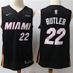 吉米·巴特勒 (Jimmy Butler)NBA邁阿密熱火隊 球迷版 黑色 球衣 22號