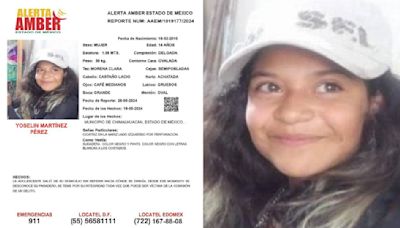ALERTA AMBER: Yoselín tiene 14 años y desapareció en Chimalhuacán, Edomex