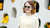 Emma Stone Is Effortlessly Chic in a Yellow Top and Tiered Skirt
